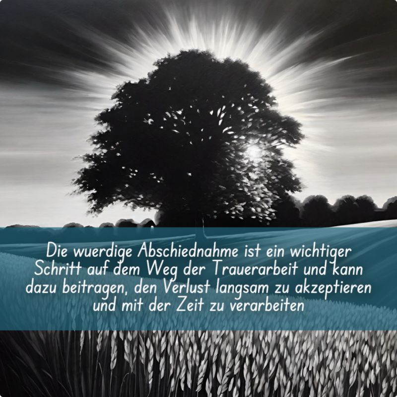 Abschiednahme in Wuerde als Weg der Trauerarbeit: Schlagwort Trauerarbeit