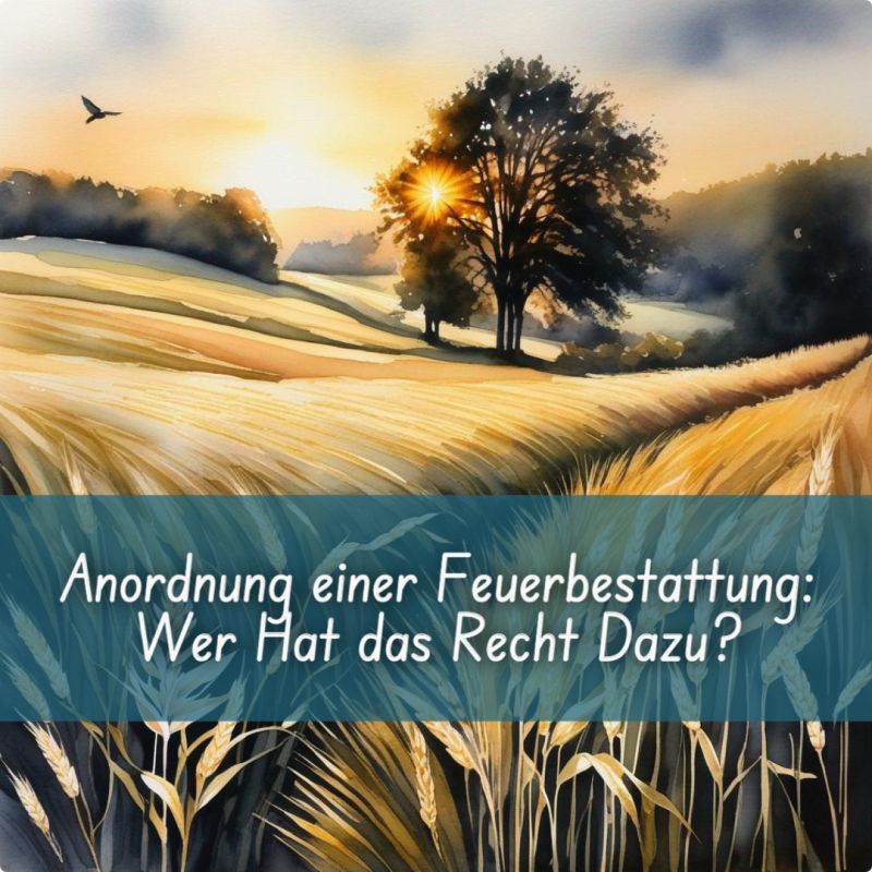  Wer kann eine Feuerbestattung anordnen